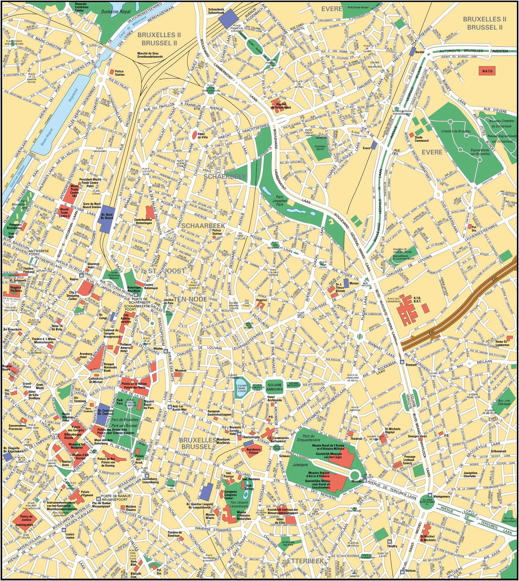 Mappa dei monumenti di Bruxelles  Notizie.it