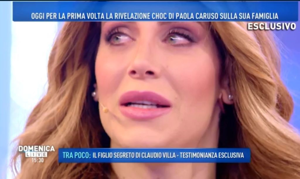 Paola Caruso la confessione a Domenica Live