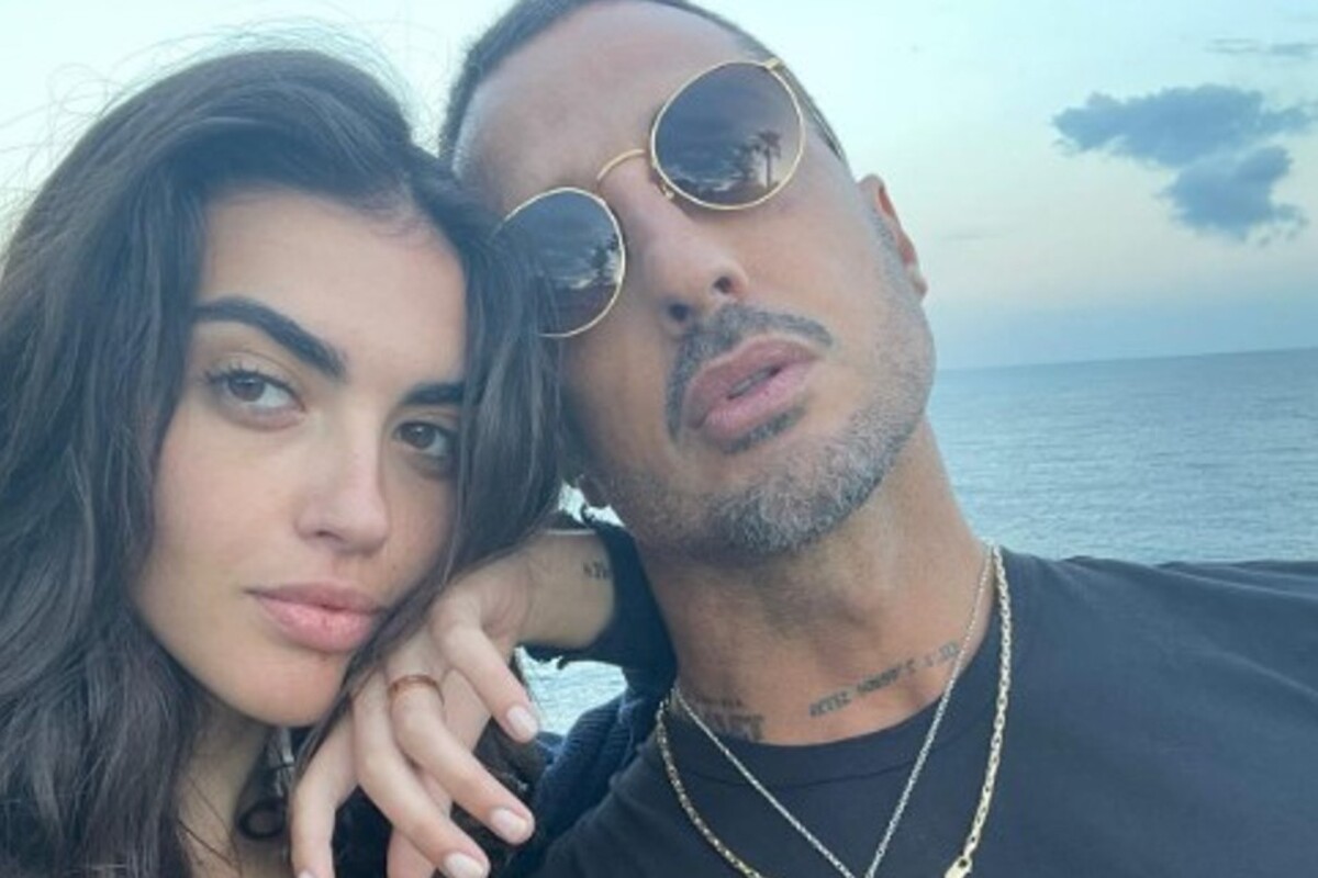 Fabrizio Corona on a boat with his future bride Sara Barbieri