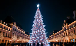 Albero di Natale illuminato al Rockefeller Center di New York