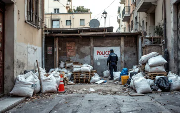 Immagine di un allerta bomba a Napoli