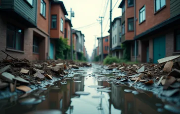 Immagine dell'emergenza alluvione nelle Marche