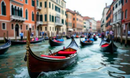 Corteo acqueo votivo alla Madonna della Salute a Venezia