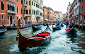 Corteo acqueo votivo alla Madonna della Salute a Venezia