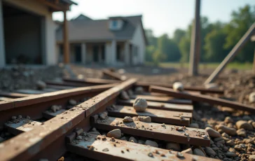 Immagine del cantiere crollato a Firenze senza responsabili