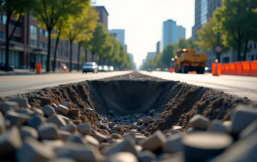 Immagine del crollo di una fossa a Toronto