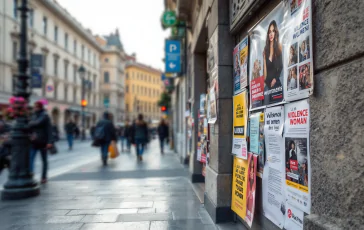 Manifestazione contro la violenza sulle donne in Italia