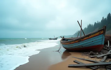 Immagine dei danni causati dalla mareggiata a Sestri Levante