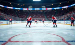 Dylan Holloway colpito al collo durante un match di hockey