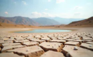 Lago artificiale a Potenza in stato di secchezza