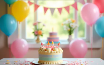 Immagine di una festa di compleanno trascurata e triste