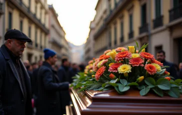 Funerali di Arcangelo Correra a Napoli, un momento di lutto