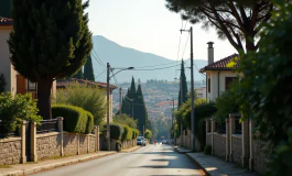 Cerimonia funebre di Santo Romano con partecipanti in lutto