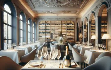 Furti di champagne in un ristorante italiano