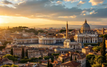 Immagine del Giubileo 2025 a Roma con turisti e eventi