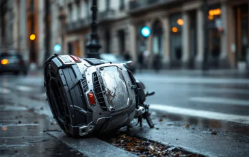 Ricostruzione di un incidente in scooter a Milano