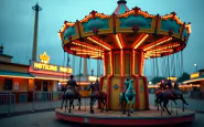 Vigili del fuoco in azione al luna park di Novi Ligure