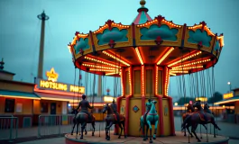 Vigili del fuoco in azione al luna park di Novi Ligure