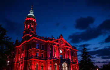 Palazzi di Lombardia illuminati di rosso per Aids