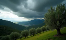 Immagine di piogge e temporali in Sicilia