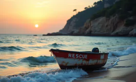 La nave Libra durante un'operazione di soccorso in mare