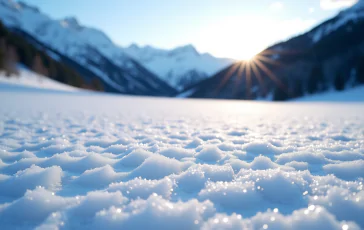 Immagine di nevicate e venti forti in arrivo