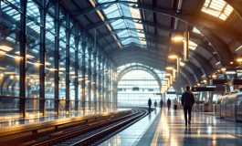 Manifestazione studentesca alla stazione di Porta Susa a Torino