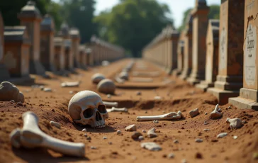 Ossa umane scoperte al cimitero di Lecce