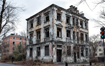 Immagine di un palazzo abbandonato a Milano