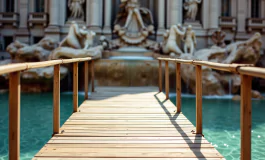 Passerella a Fontana di Trevi con vista panoramica