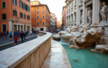 Vista della passerella panoramica sulla Fontana di Trevi