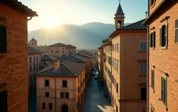 Panorama di Perugia con riferimento al caso Amanda Knox