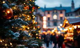 Illuminazioni natalizie a Pistoia durante le festività