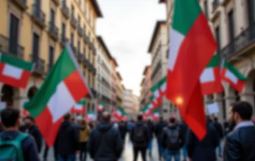 Studenti in protesta a Torino per la Palestina