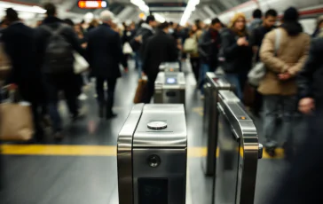 Persone che saltano il tornello nella metro di Milano