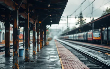 Manifestazione del personale ferroviario in sciopero