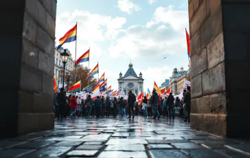 Manifestazione per i diritti dei lavoratori in Italia