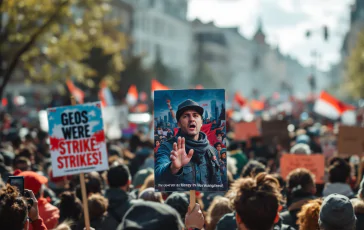 Manifestazione Cgil e Uil per i diritti dei lavoratori