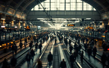 Treni a Napoli durante lo sciopero con viaggiatori in attesa