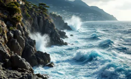 Divieto di fotografare durante le mareggiate a Camogli