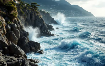 Divieto di fotografare durante le mareggiate a Camogli