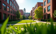 Studente ebraico in un campus universitario in sicurezza