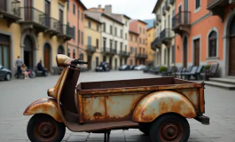 Il sindaco di Terni mentre si allena con un motocarro