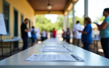 Immagine di tensione durante le elezioni in Florida