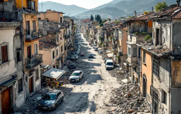 Immagine del terremoto in provincia di Cosenza a Mangone