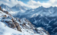 Alpinista austriaco in montagna durante una valanga fatale