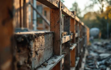 Immagine di un cantiere a Nardò dopo l'incidente mortale