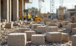 Immagine di un cantiere a Nardò dopo un crollo mortale