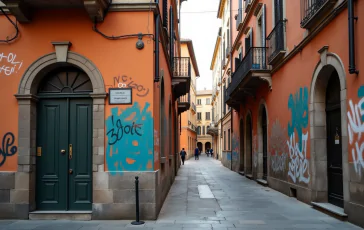 Atti di vandalismo a Bergamo contro edifici pubblici