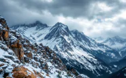 Immagine di temporali e neve previsti per il weekend